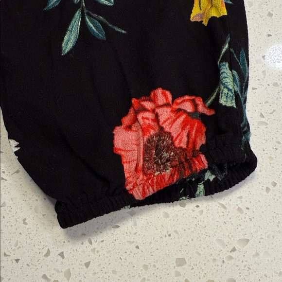 Old Navy Floral Long Sleeve Mini Dress Black Multicolor Women’s Medium - Picture 10 of 11